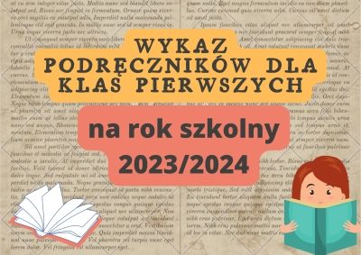 Wykaz podręczników dla klas PIERWSZYCH na rok szkolny 2023/2024